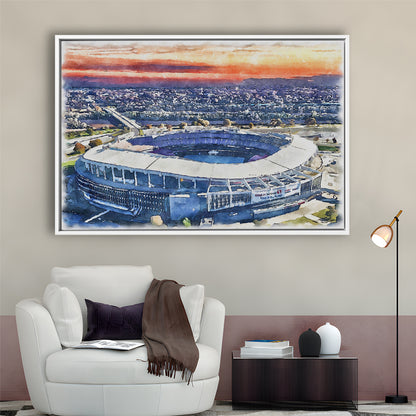 RFK Painting Stadium Watercolor, Washington, DC Watercolor, Sport Gift Art, Framed Canvas Print Wall Art