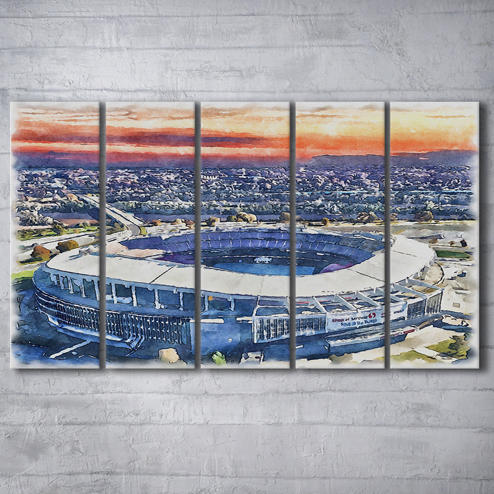 RFK Painting Stadium Watercolor, Washington, DC Watercolor, Sport Art, Extra Large Canvas Print Wall Art