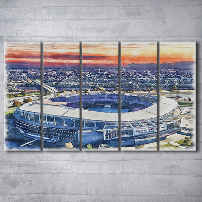 RFK Painting Stadium Watercolor, Washington, DC Watercolor, Sport Art, Extra Large Canvas Print Wall Art
