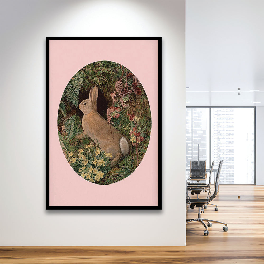 Rabbit Wall Art,Pring Decor,Pring Wall Prints, Framed Picture Print,, Framed Art Prints Wall Decor