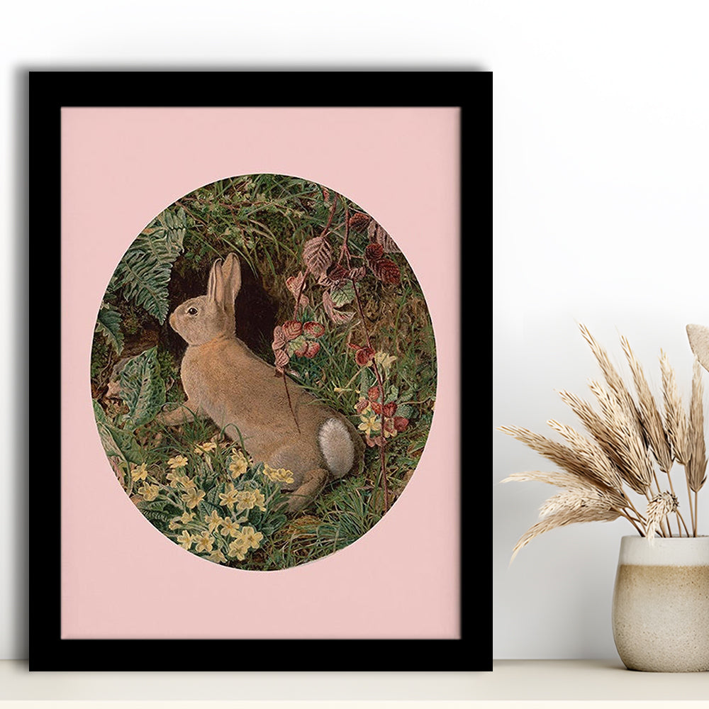 Rabbit Wall Art,Pring Decor,Pring Wall Prints, Framed Picture Print,, Framed Art Prints Wall Decor
