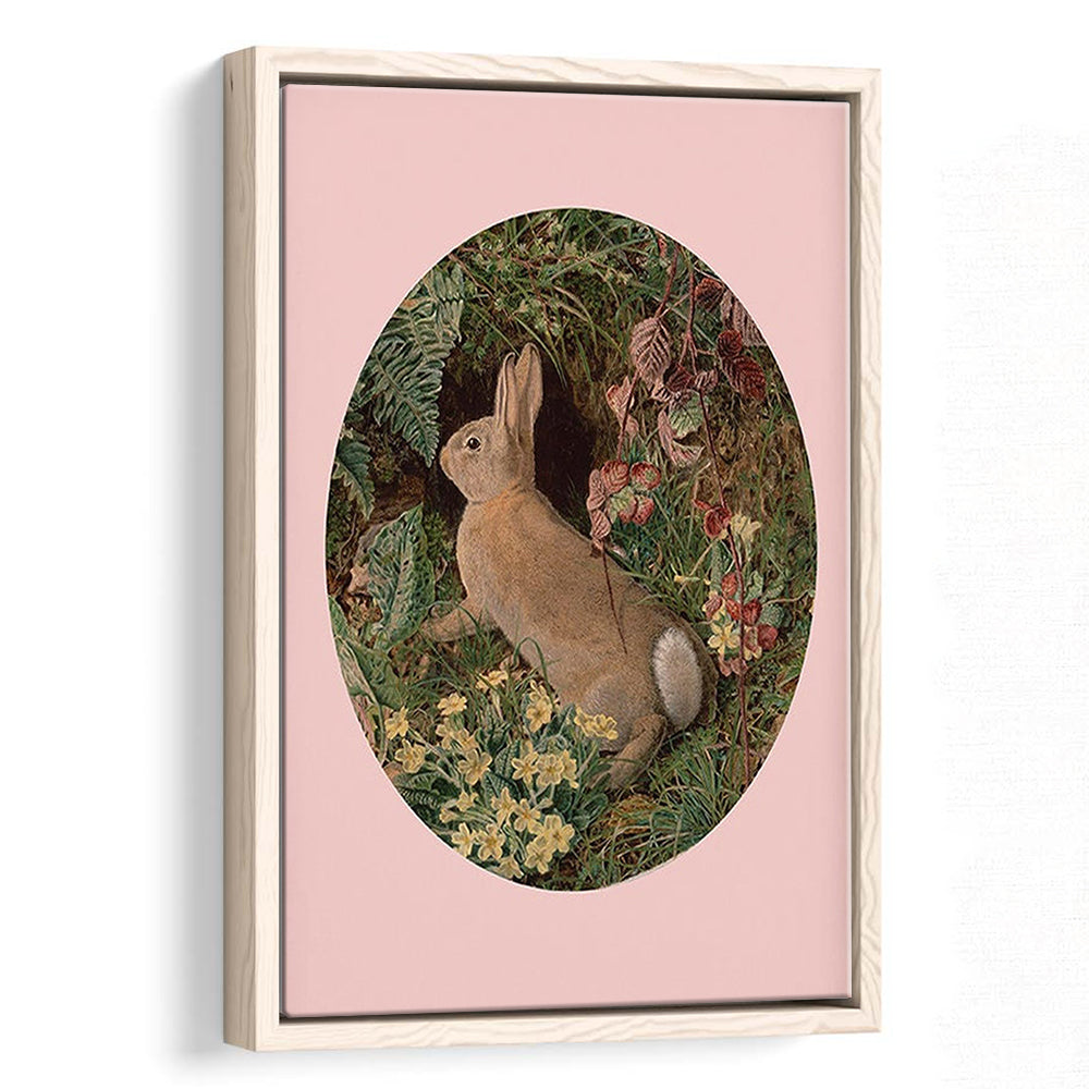 Rabbit Wall Art,Pring Decor,Pring Wall Prints, Floating Framed Canvas Art Print,, Framed Canvas Prints Wall Art