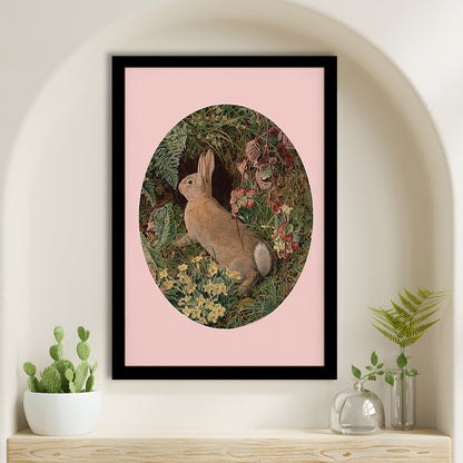 Rabbit Wall Art,Pring Decor,Pring Wall Prints, Framed Picture Print,, Framed Art Prints Wall Decor