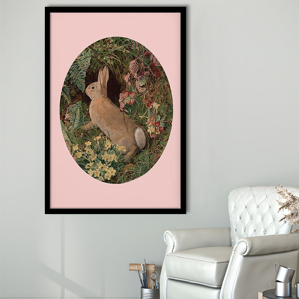 Rabbit Wall Art,Pring Decor,Pring Wall Prints, Framed Picture Print,, Framed Art Prints Wall Decor