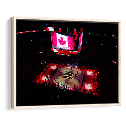 Raptors in Canada, Stadium Canvas, Sport Art, Framed Canvas Print Wall Art, Floating Frame