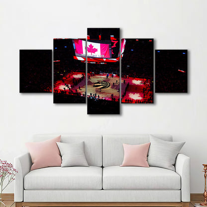 Raptors in Canada, Stadium Canvas, Sport Art, Gift for him, 5 Panel, Large Canvas, Canvas Print Wall Art