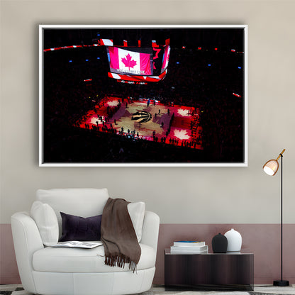Raptors in Canada, Stadium Canvas, Sport Art, Framed Canvas Print Wall Art, Floating Frame