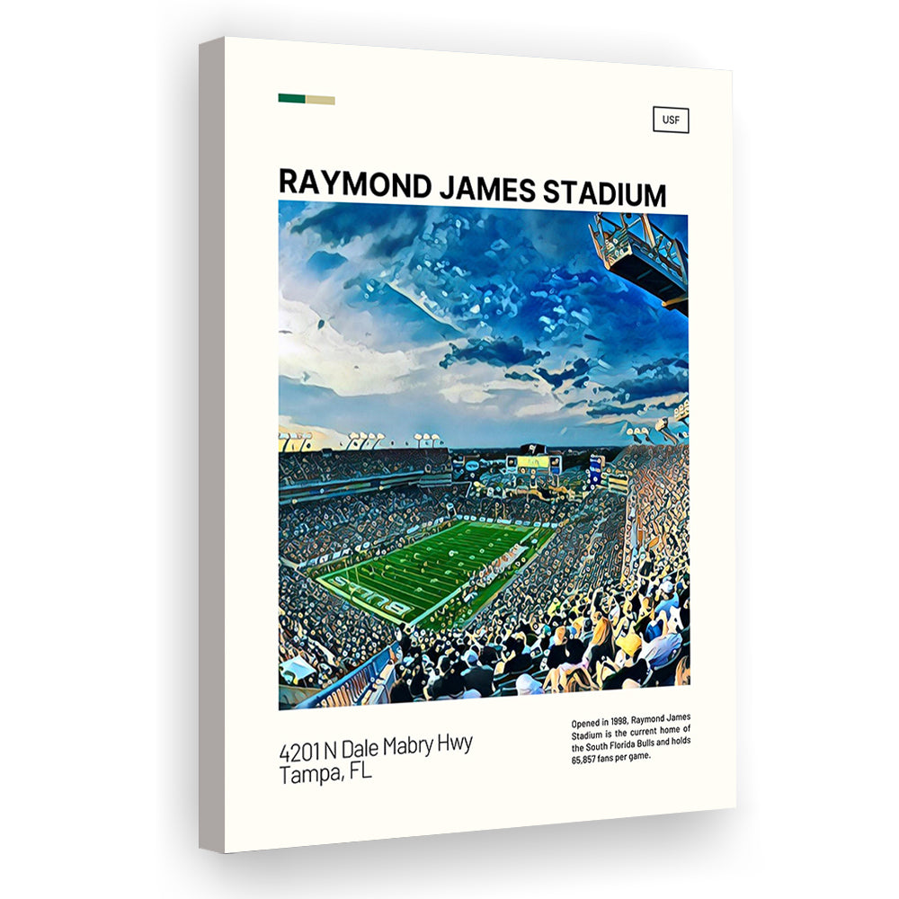Raymond James Stadium Print, South Florida Bulls Stadium Canvas Art, Fan Gifts, Sport Art, Canvas Print Wall Art