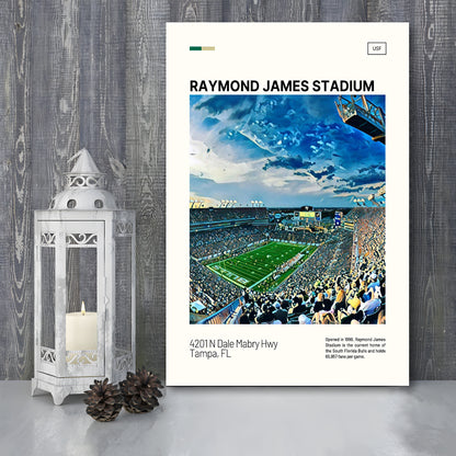 Raymond James Stadium Print, South Florida Bulls Stadium Canvas Art, Fan Gifts, Sport Art, Canvas Print Wall Art
