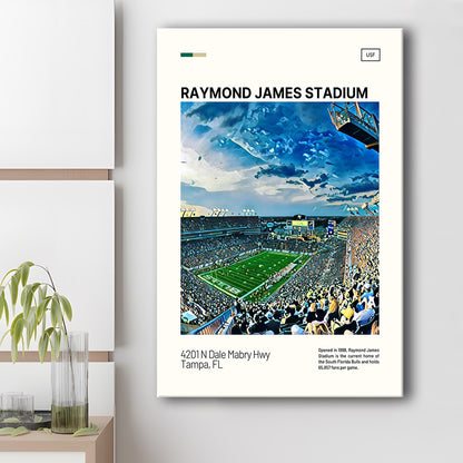 Raymond James Stadium Print, South Florida Bulls Stadium Canvas Art, Fan Gifts, Sport Art, Canvas Print Wall Art