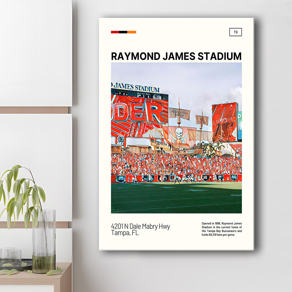 Raymond James Stadium Print, Tampa Bay Buccaneers Stadium Canvas Art, Fan Gifts, Sport Art, Canvas Print Wall Art