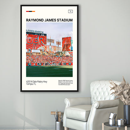Raymond James Stadium Print, Tampa Bay Buccaneers Stadium Canvas Art, Man Cave Gift, Floating Framed Canvas Print Wall Art