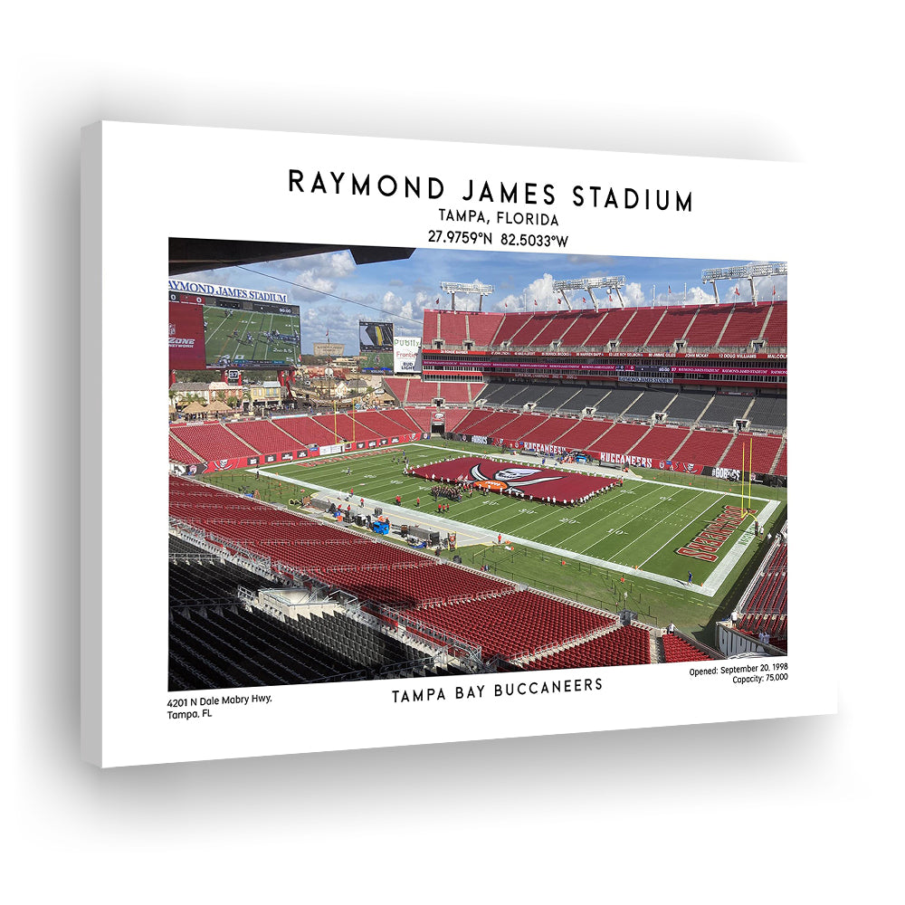 Raymond James Stadium Print, Home Of Tampa Bay Buccaneers, Football Wall Art, Canvas Print Wall Art, Man Cave Gift