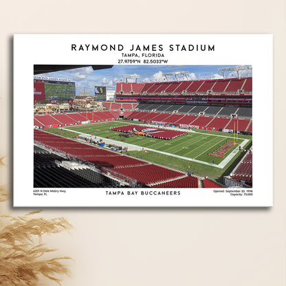 Raymond James Stadium Print, Home Of Tampa Bay Buccaneers, Football Wall Art, Canvas Print Wall Art, Man Cave Gift