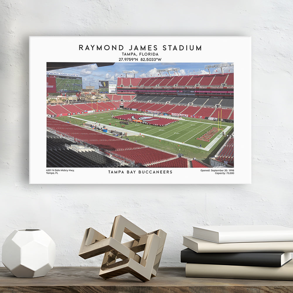 Raymond James Stadium Print, Home Of Tampa Bay Buccaneers, Football Wall Art, Canvas Print Wall Art, Man Cave Gift