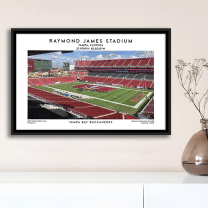 Raymond James Stadium Print, Home Of Tampa Bay Buccaneers, Football Wall Art, Framed Canvas Print Wall Art