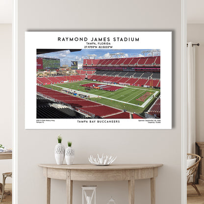 Raymond James Stadium Print, Home Of Tampa Bay Buccaneers, Football Wall Art, Canvas Print Wall Art, Man Cave Gift