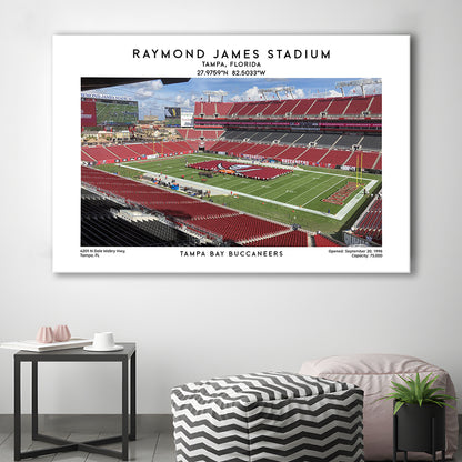 Raymond James Stadium Print, Home Of Tampa Bay Buccaneers, Football Wall Art, Canvas Print Wall Art, Man Cave Gift