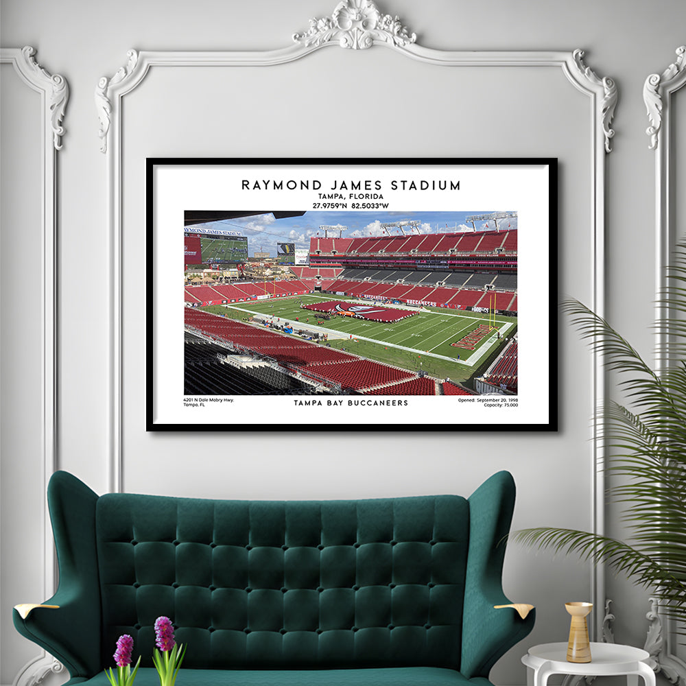 Raymond James Stadium Print, Home Of Tampa Bay Buccaneers, Football Wall Art, Framed Art Print Wall Decor