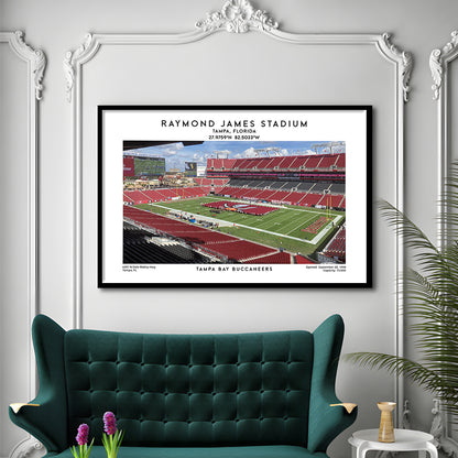 Raymond James Stadium Print, Home Of Tampa Bay Buccaneers, Football Wall Art, Framed Art Print Wall Decor
