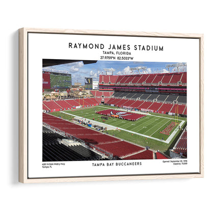 Raymond James Stadium Print, Home Of Tampa Bay Buccaneers, Football Wall Art, Framed Canvas Print Wall Art