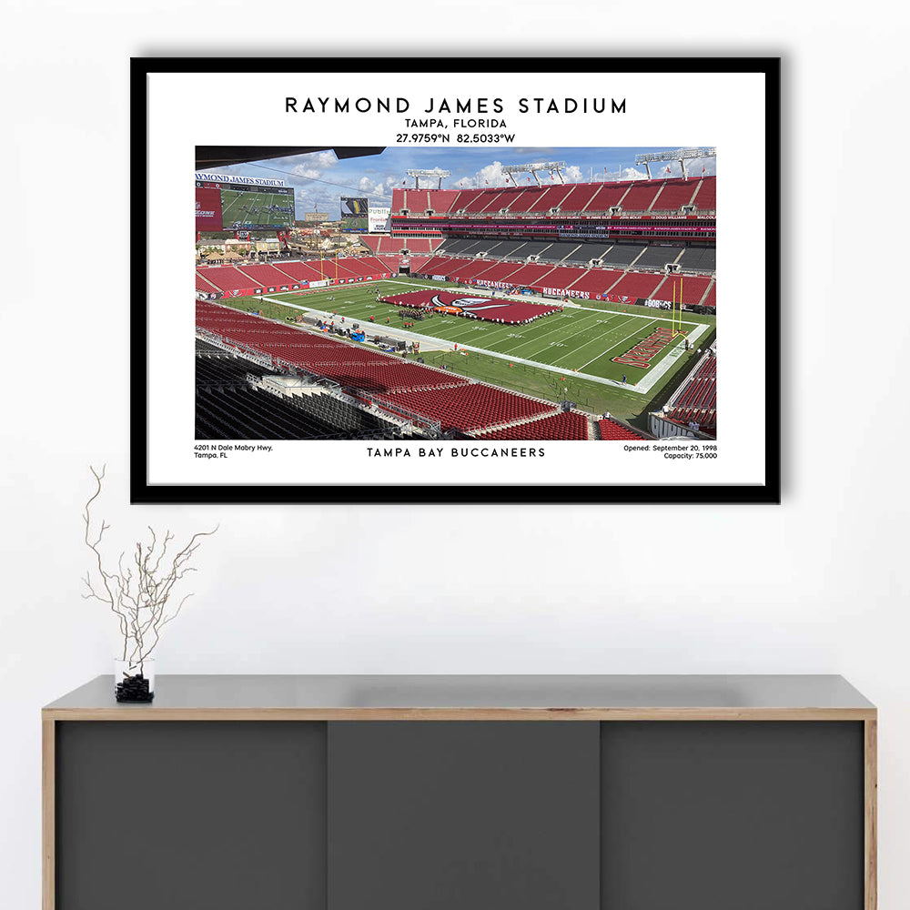 Raymond James Stadium Print, Home Of Tampa Bay Buccaneers, Football Wall Art, Framed Art Print Wall Decor