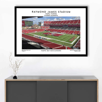 Raymond James Stadium Print, Home Of Tampa Bay Buccaneers, Football Wall Art, Framed Art Print Wall Decor