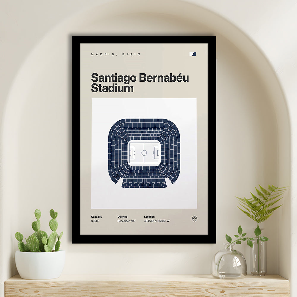 Real Madrid Stadium Print, Santiago Bernabeu Stadium Print, Gifts for him, Sport Art, Framed Art Print Wall Decor