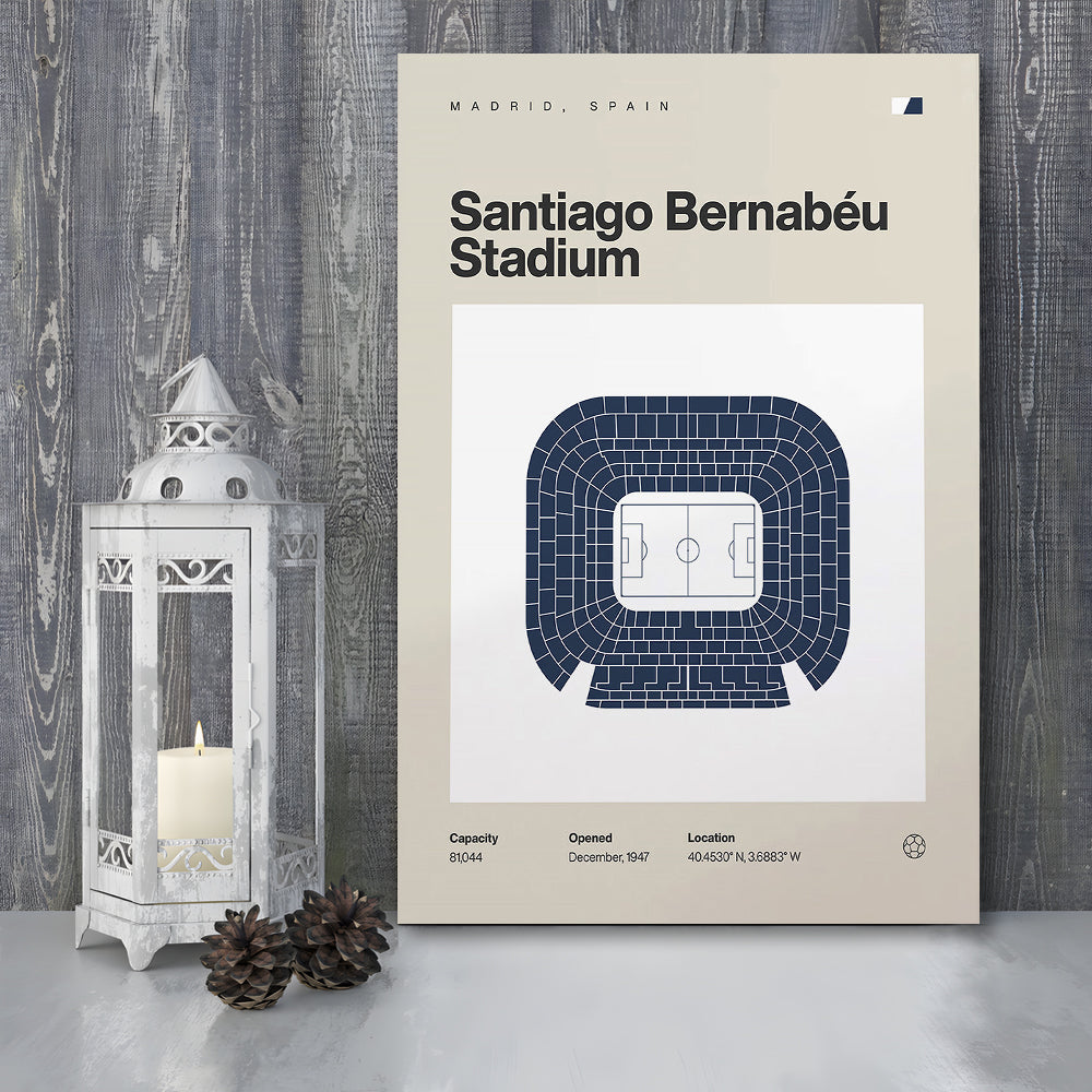 Real Madrid Stadium Print, Santiago Bernabeu Stadium Print, Fan Gifts, Sport Art, Canvas Print Wall Art