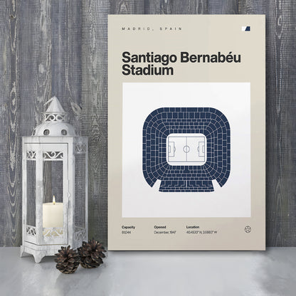 Real Madrid Stadium Print, Santiago Bernabeu Stadium Print, Fan Gifts, Sport Art, Canvas Print Wall Art