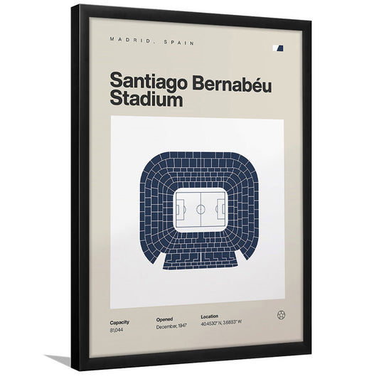 Real Madrid Stadium Print, Santiago Bernabeu Stadium Print, Gifts for him, Sport Art, Framed Art Print Wall Decor
