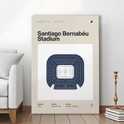 Real Madrid Stadium Print, Santiago Bernabeu Stadium Print, Fan Gifts, Sport Art, Canvas Print Wall Art
