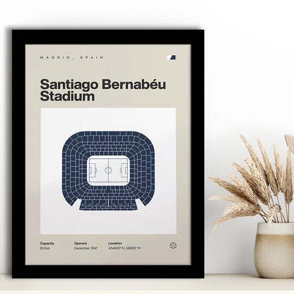 Real Madrid Stadium Print, Santiago Bernabeu Stadium Print, Gifts for him, Sport Art, Framed Art Print Wall Decor