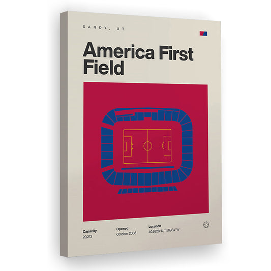 Real Salt Lake Stadium Print, America First Field Stadium Print, Fan Gifts, Sport Art, Canvas Print Wall Art