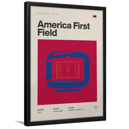 Real Salt Lake Stadium Print, America First Field Stadium Print, Gifts for him, Sport Art, Framed Art Print Wall Decor