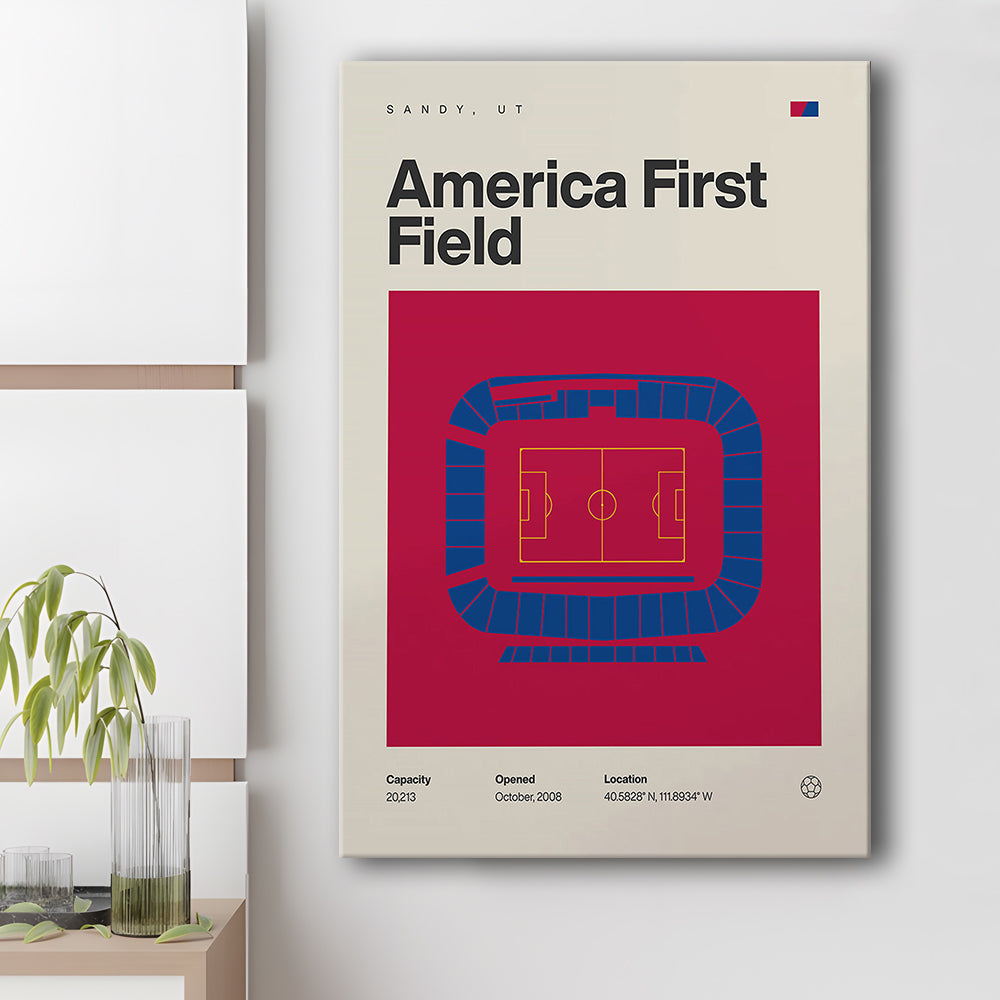 Real Salt Lake Stadium Print, America First Field Stadium Print, Fan Gifts, Sport Art, Canvas Print Wall Art