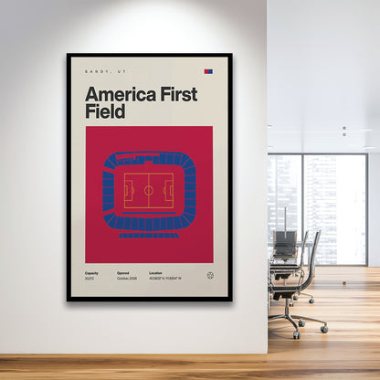 Real Salt Lake Stadium Print, America First Field Stadium Print, Gifts for him, Sport Art, Framed Art Print Wall Decor