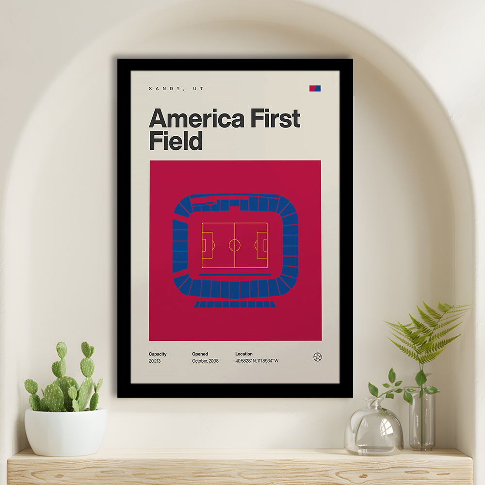 Real Salt Lake Stadium Print, America First Field Stadium Print, Gifts for him, Sport Art, Framed Art Print Wall Decor