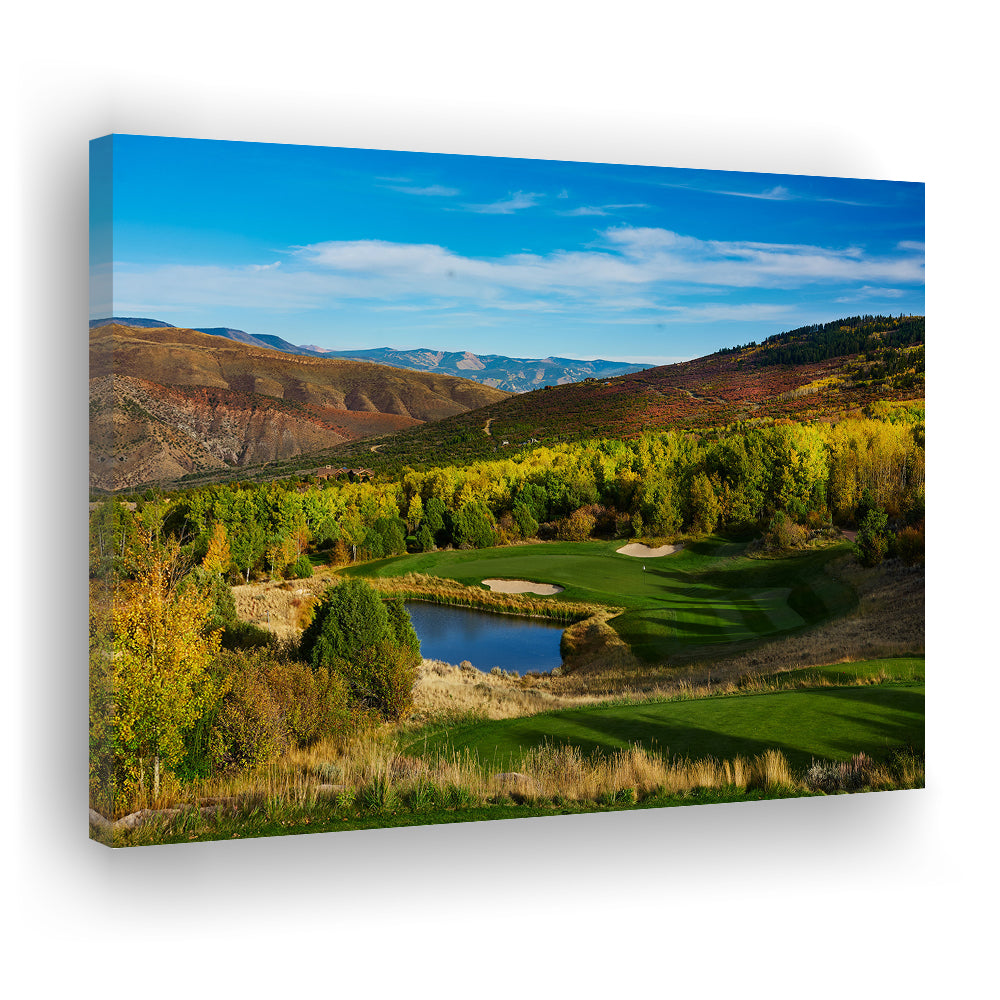 Red Sky Ranch And Golf Club, Fazio Course Hole 17, Wolcott, Colorado, Golf Art Print