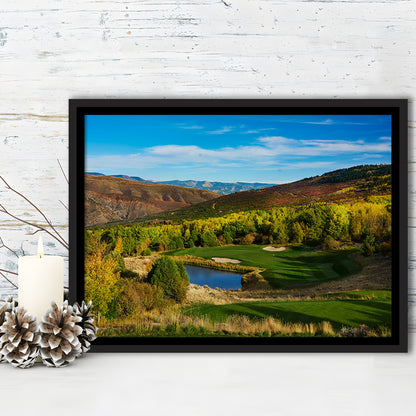 Red Sky Ranch And Golf Club, Fazio Course Hole 17, Wolcott, Colorado, Floating Framed Canvas Print Wall Art