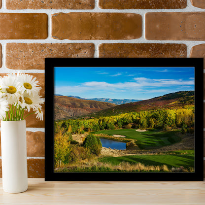 Red Sky Ranch And Golf Club, Fazio Course Hole 17, Wolcott, Colorado, Framed Art Print Wall Decor, Picture Framed