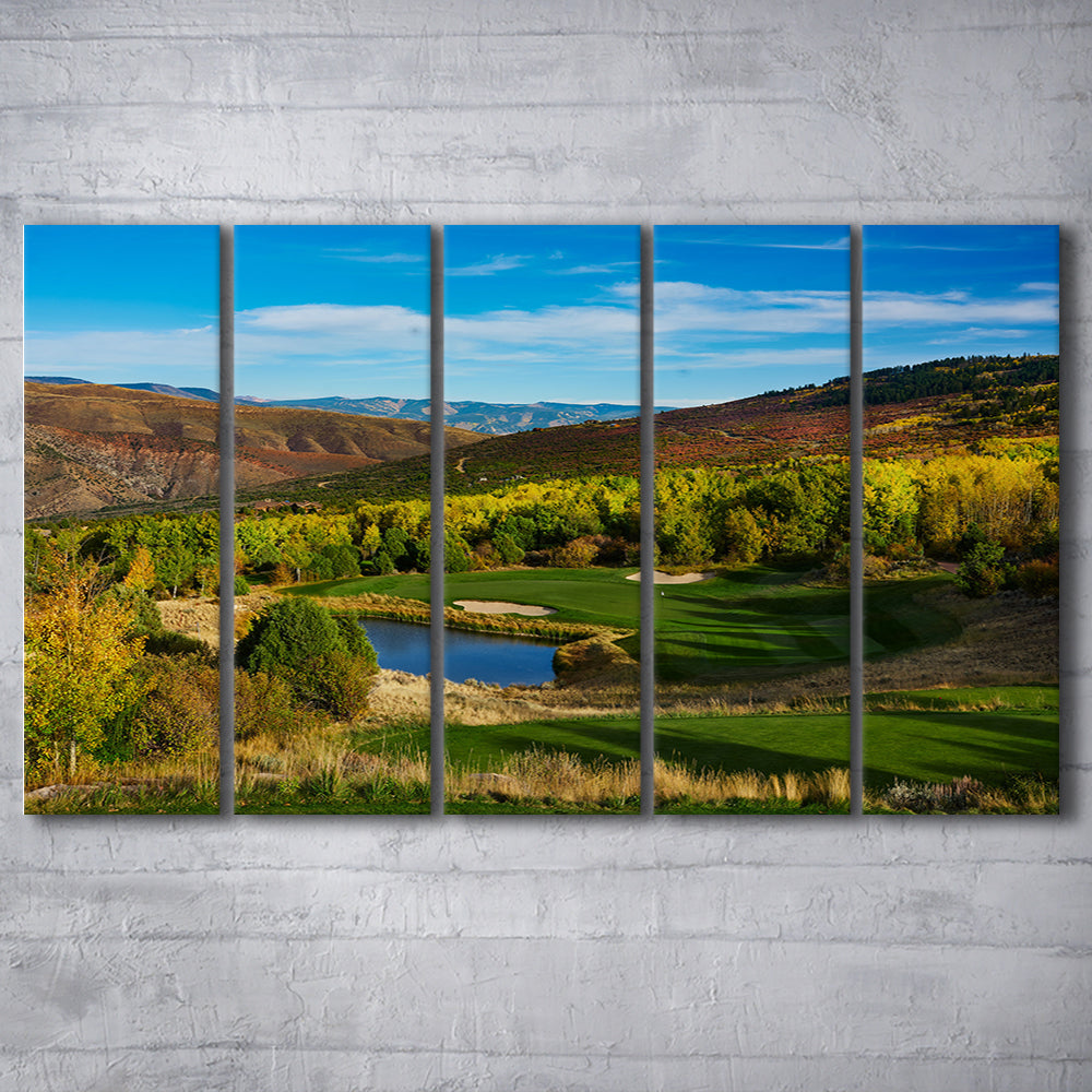 Red Sky Ranch And Golf Club, Fazio Course Hole 17, Wolcott, Colorado, Extra Large Canvas Print Wall Art