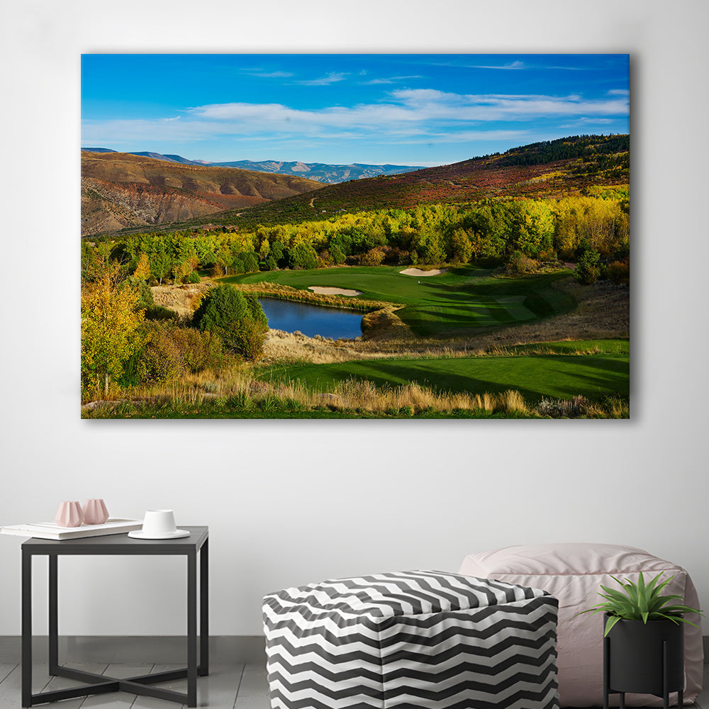 Red Sky Ranch And Golf Club, Fazio Course Hole 17, Wolcott, Colorado, Golf Art Print