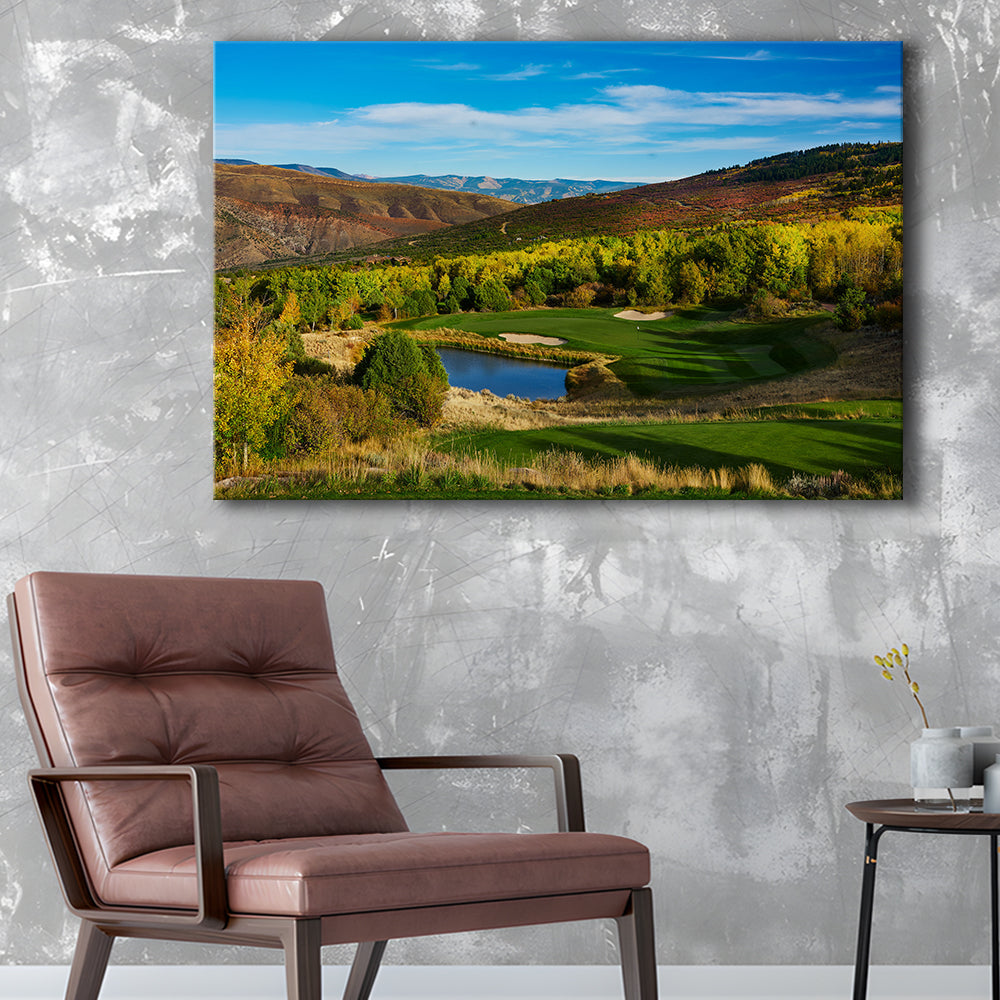 Red Sky Ranch And Golf Club, Fazio Course Hole 17, Wolcott, Colorado, Golf Art Print