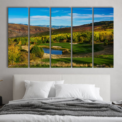 Red Sky Ranch And Golf Club, Fazio Course Hole 17, Wolcott, Colorado, Extra Large Canvas Print Wall Art