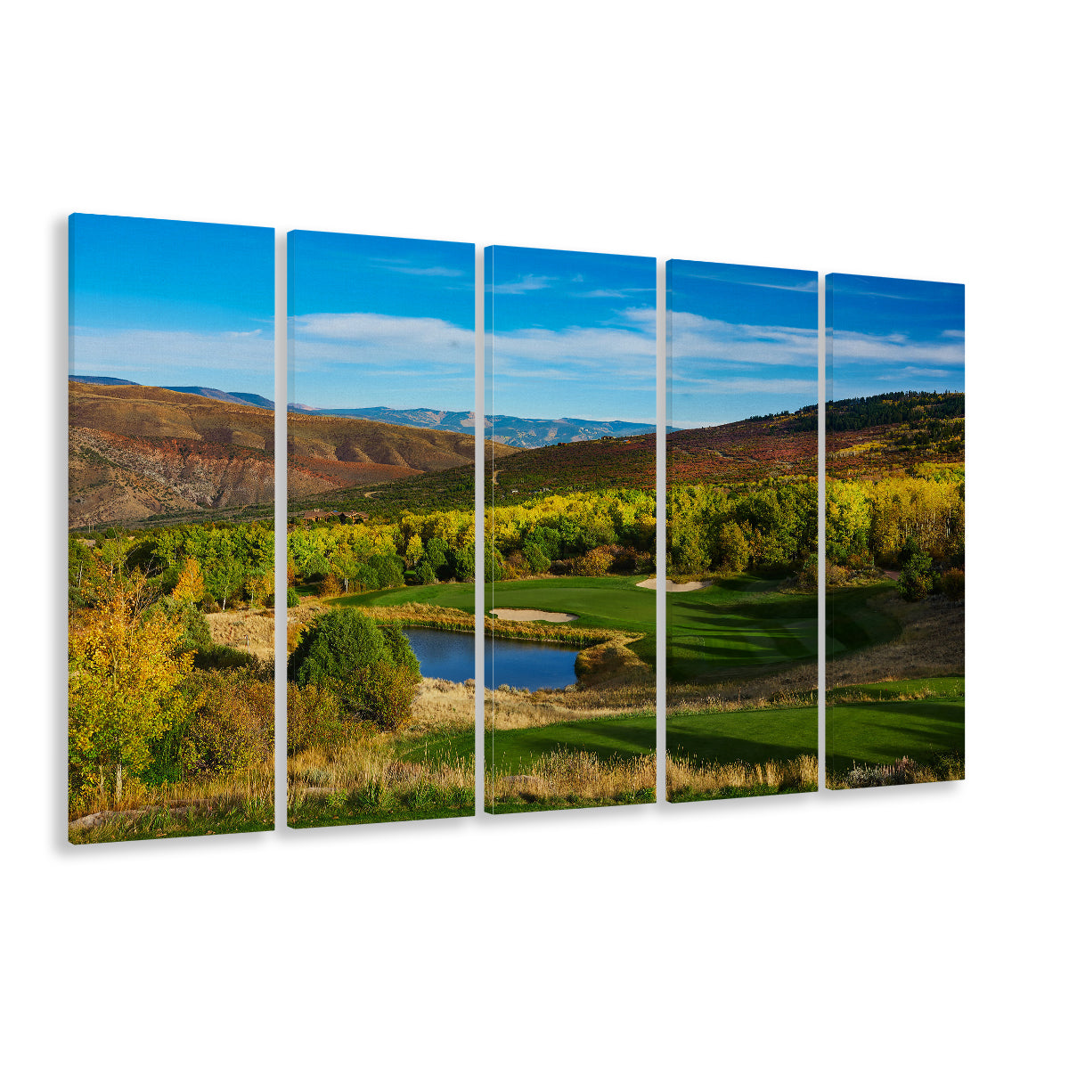 Red Sky Ranch And Golf Club, Fazio Course Hole 17, Wolcott, Colorado, Extra Large Canvas Print Wall Art