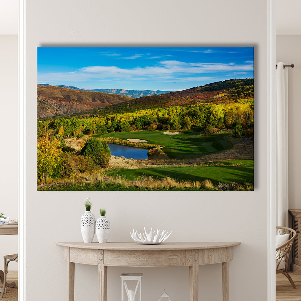 Red Sky Ranch And Golf Club, Fazio Course Hole 17, Wolcott, Colorado, Golf Art Print