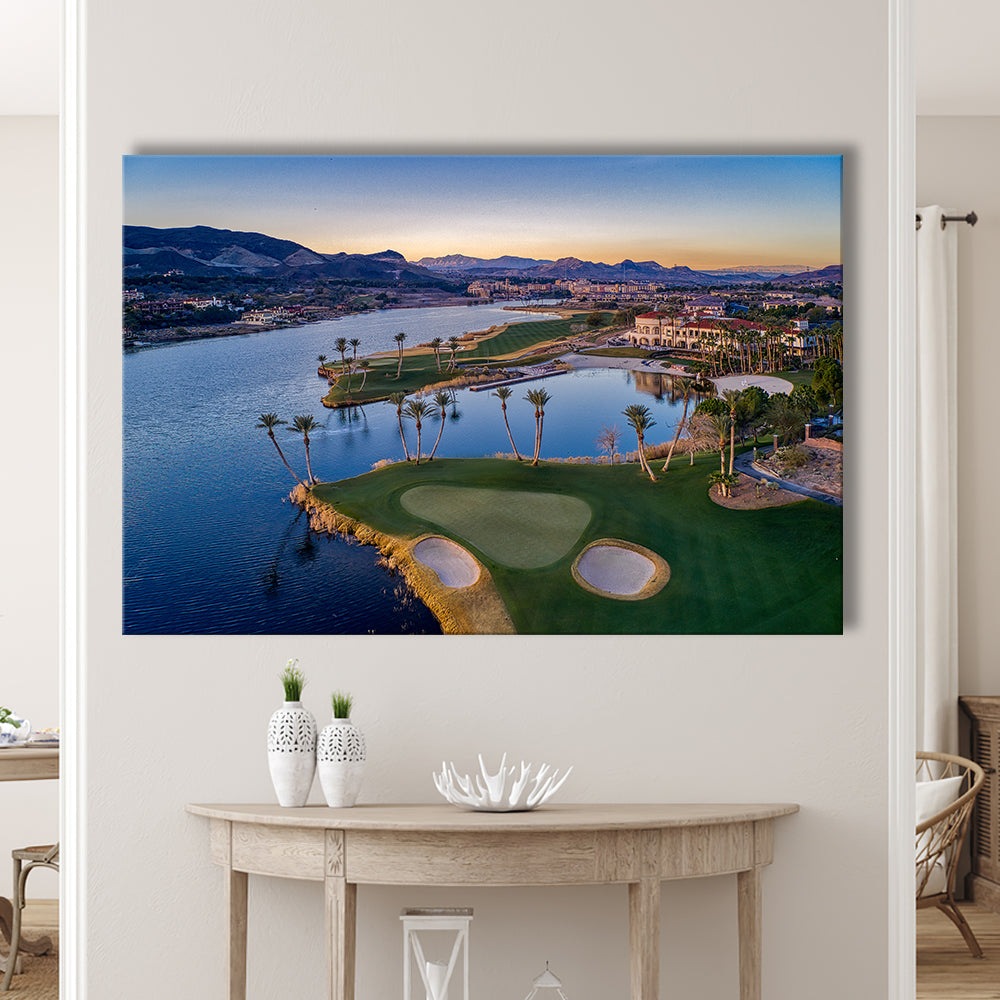 Reflection Bay Golf Courses In Las Vegas, Nv, Golf Art Print,Gifts Golf Lover