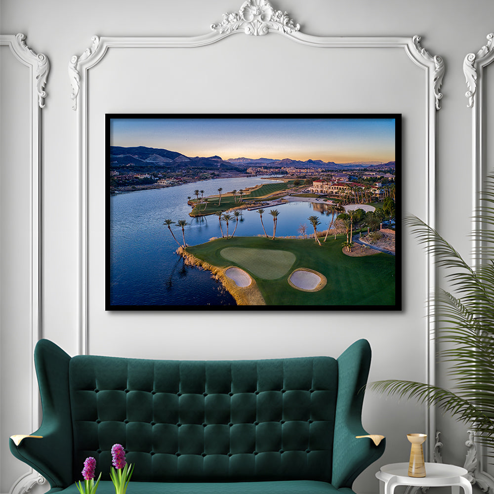 Reflection Bay Golf Courses In Las Vegas, Nv, Framed Art Print Wall Decor, Picture Framed
