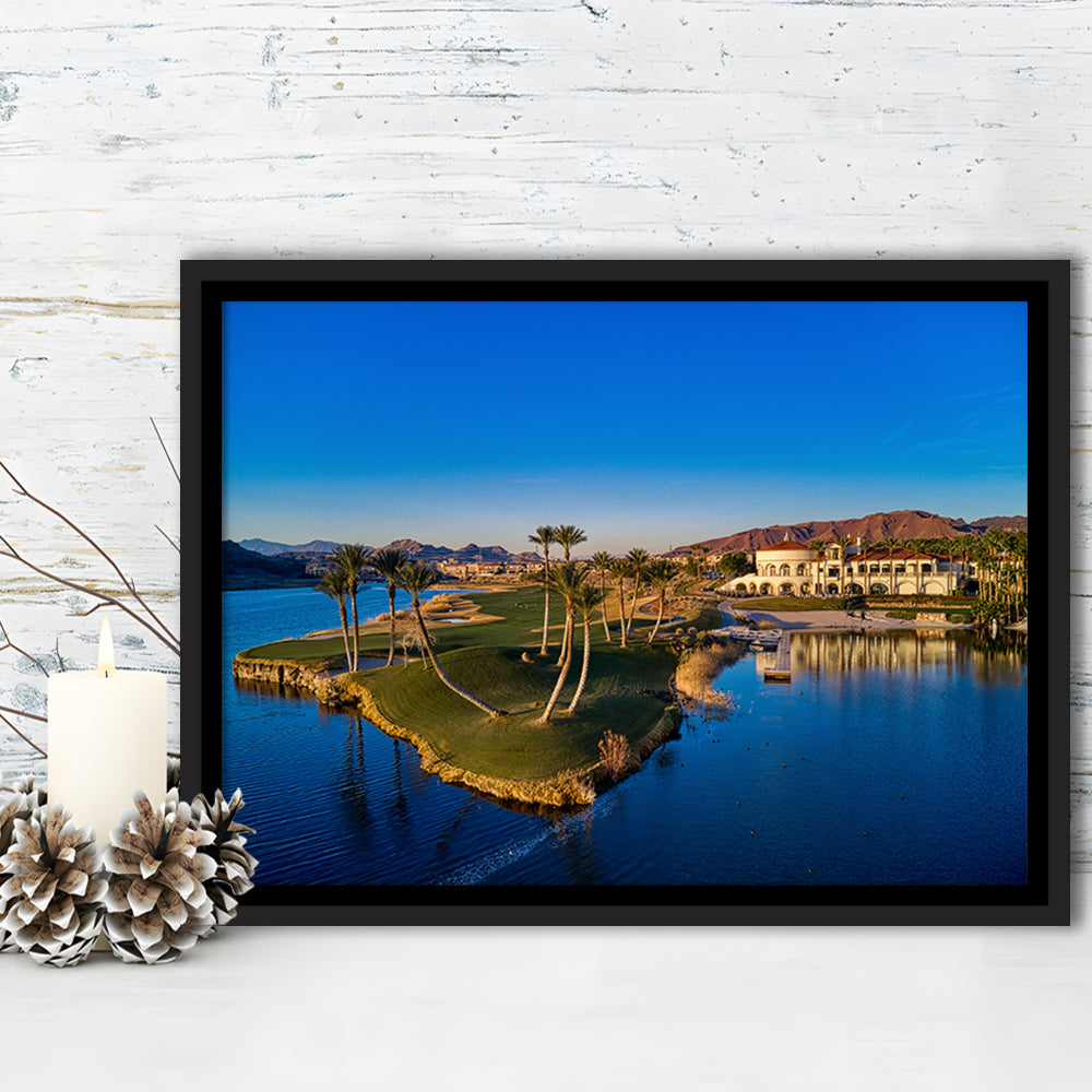 Reflection Bay Golf Courses In Las Vegas, Nv 2, Floating Framed Canvas Print Wall Art
